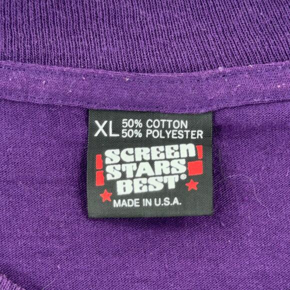 Vintage Run With Jesus Purple T-Shirt L Made in USA Christian Graphic Tee - Picture 4 of 8